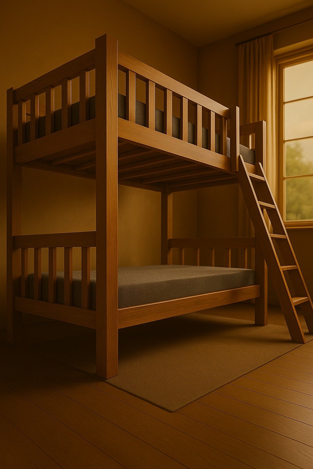 Wooden bunk bed image 2