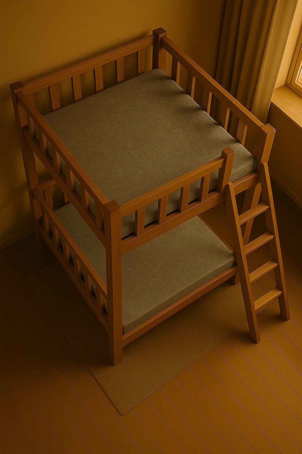 Wooden bunk bed image 3