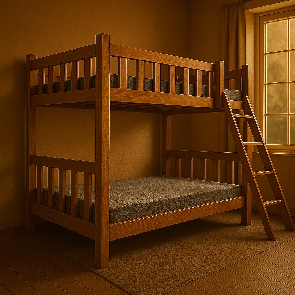 Wooden bunk bed image 4