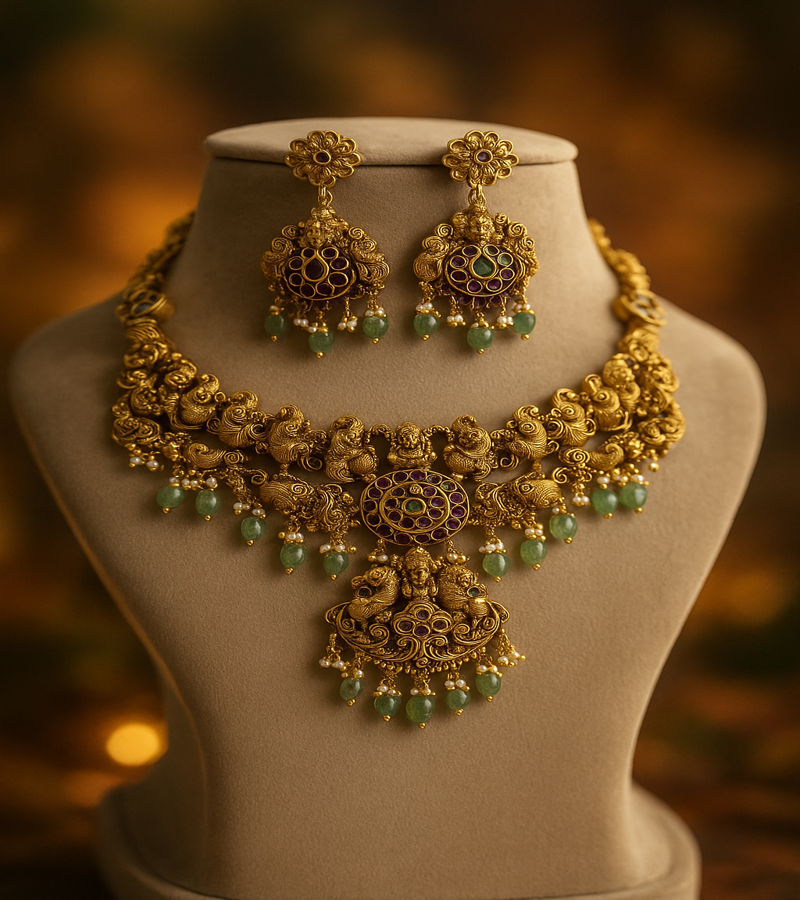 Kemp Temple Peacock Necklace