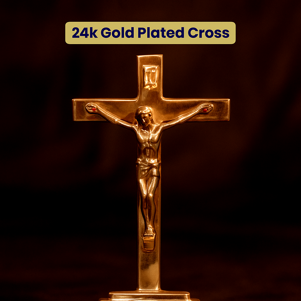 Gold plated Jesus cross