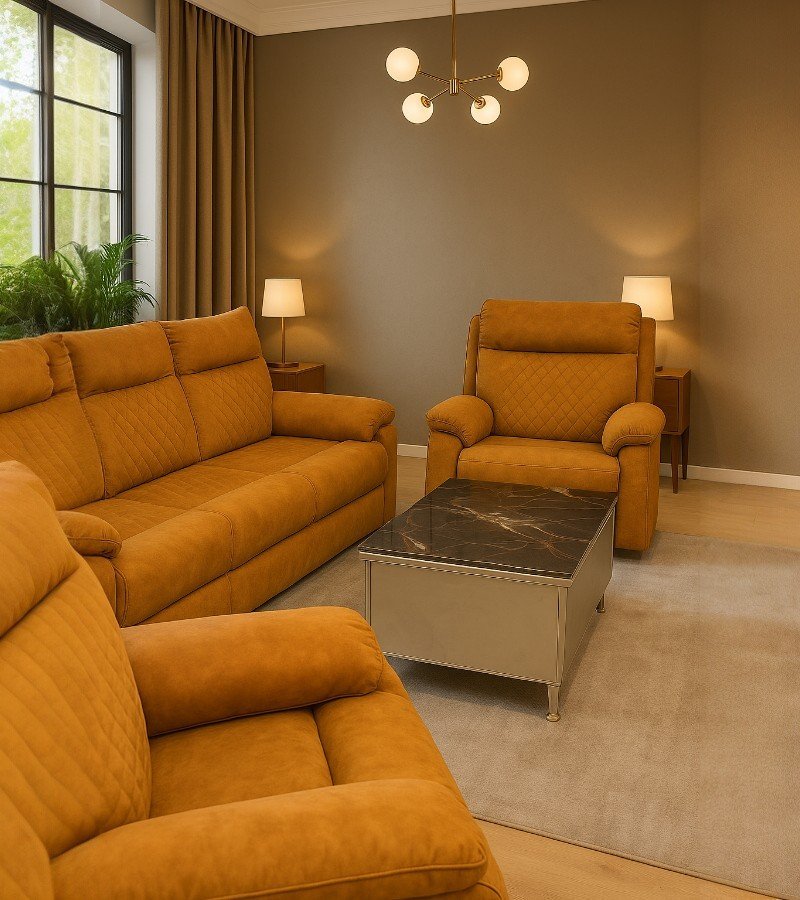 Three-seater sofa and a Single-Seater Recliner