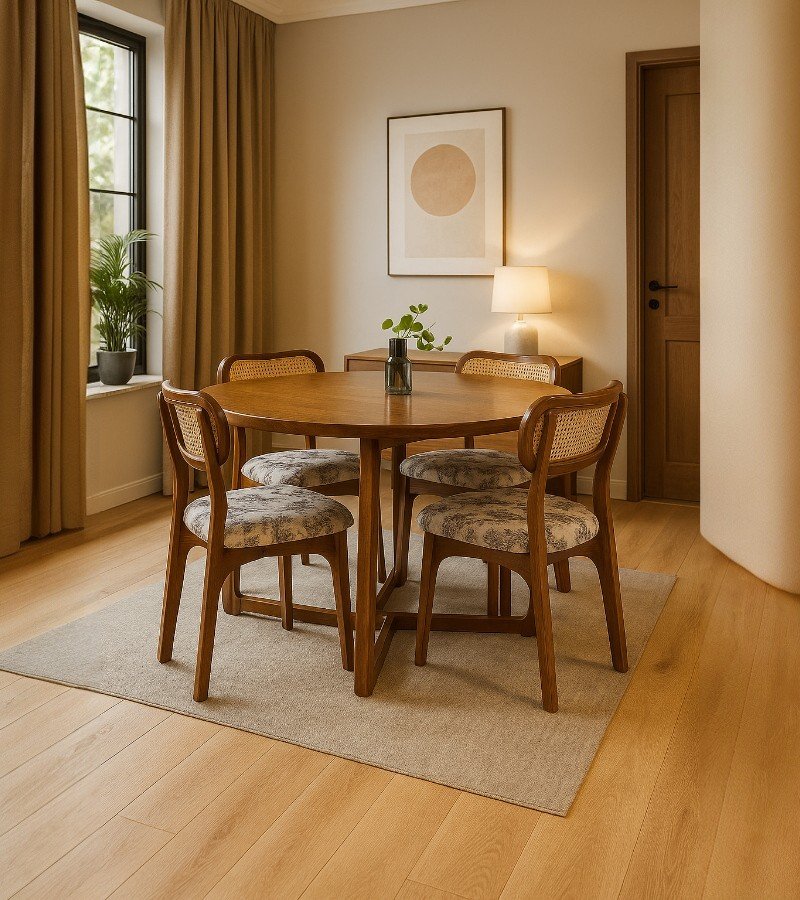 Dining Table Set with Four Chairs