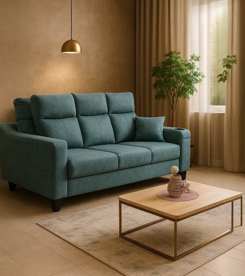 Two Light Blue Sofas