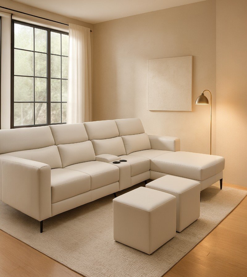 Modular Sofa Set with Ottomans