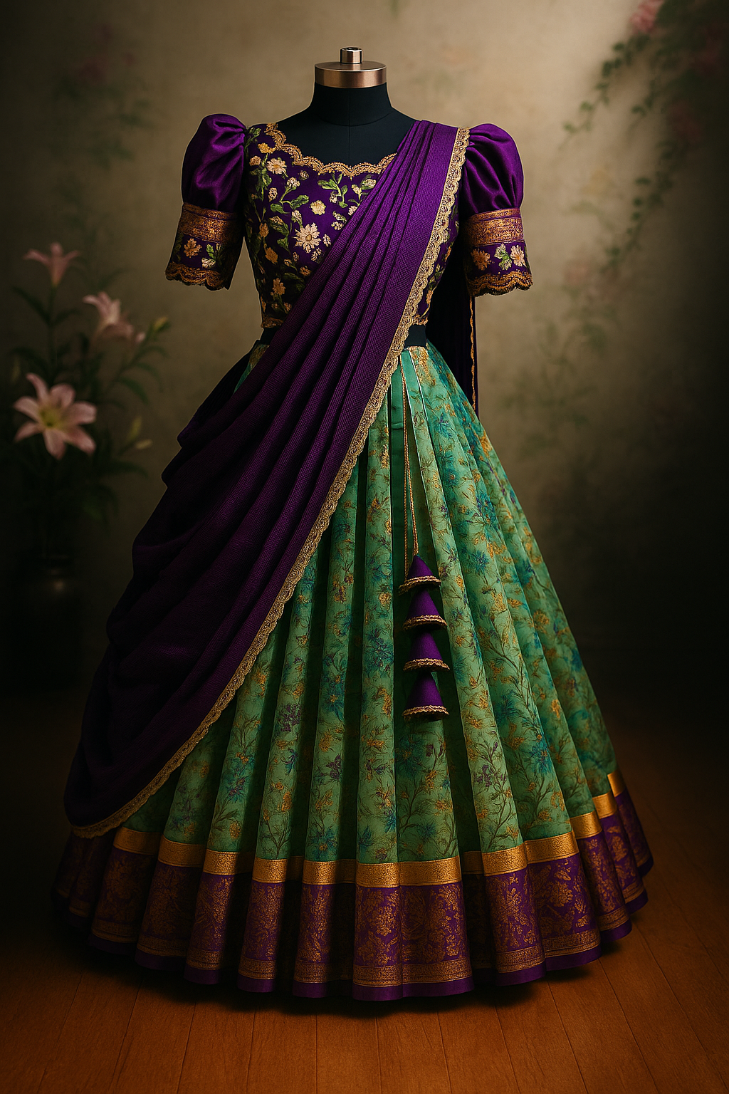 Kanchipattu Lehanga Blouse