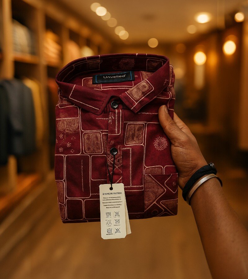 Men's Long-Sleeved Button-Down Shirt