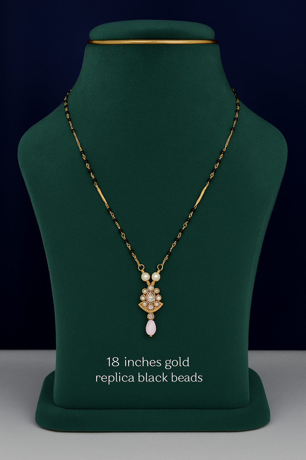 Gold Replica Black Beads