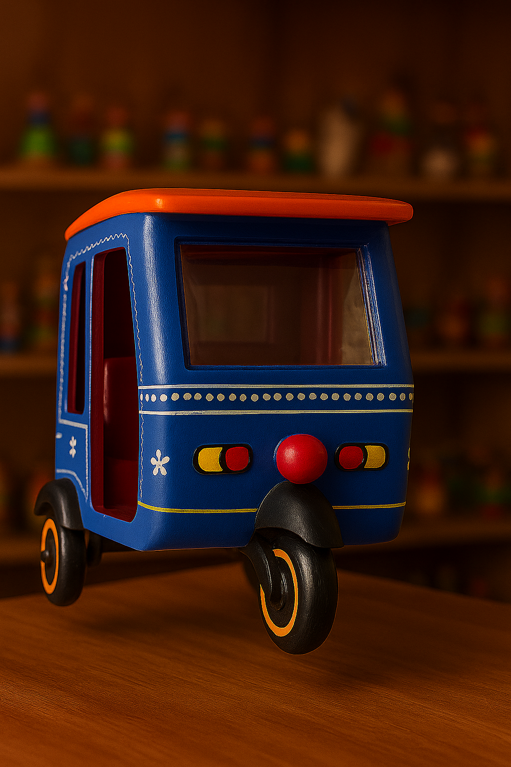 colorful wooden vehicles image 3