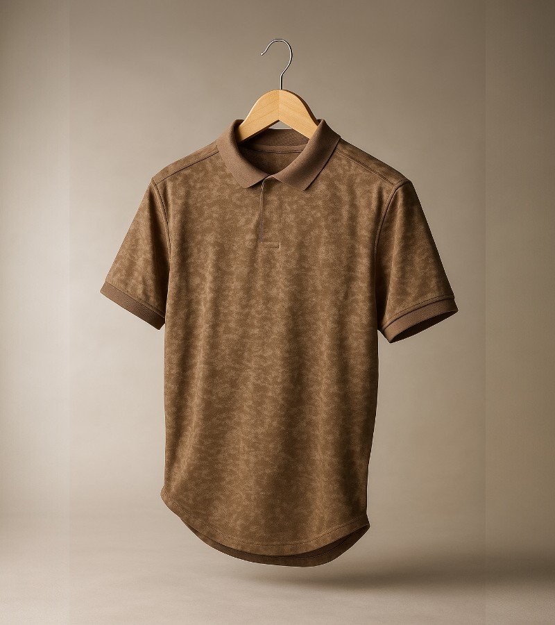 Short-Sleeved Polo Shirt with a Collared Neckline
