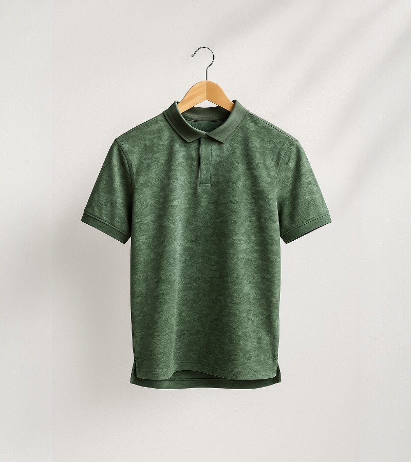 Short-Sleeved Polo Shirt with a Collared Neckline image 4