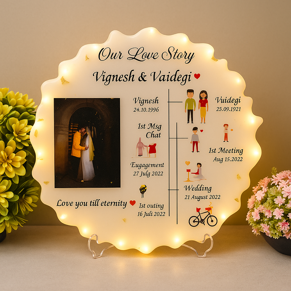 Love story resin frame