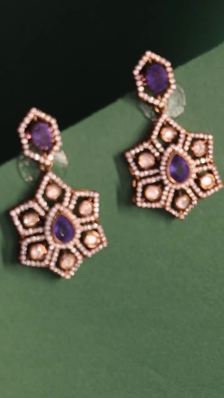 Sapphire and Diamond Silver Necklace Set image 3