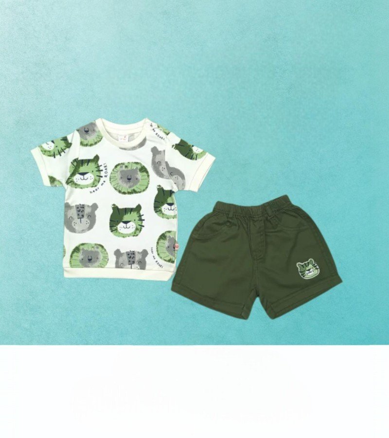 Boys' Printed T-shirt and Shorts Set