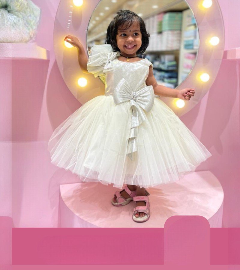 White, Puffy Party Dress