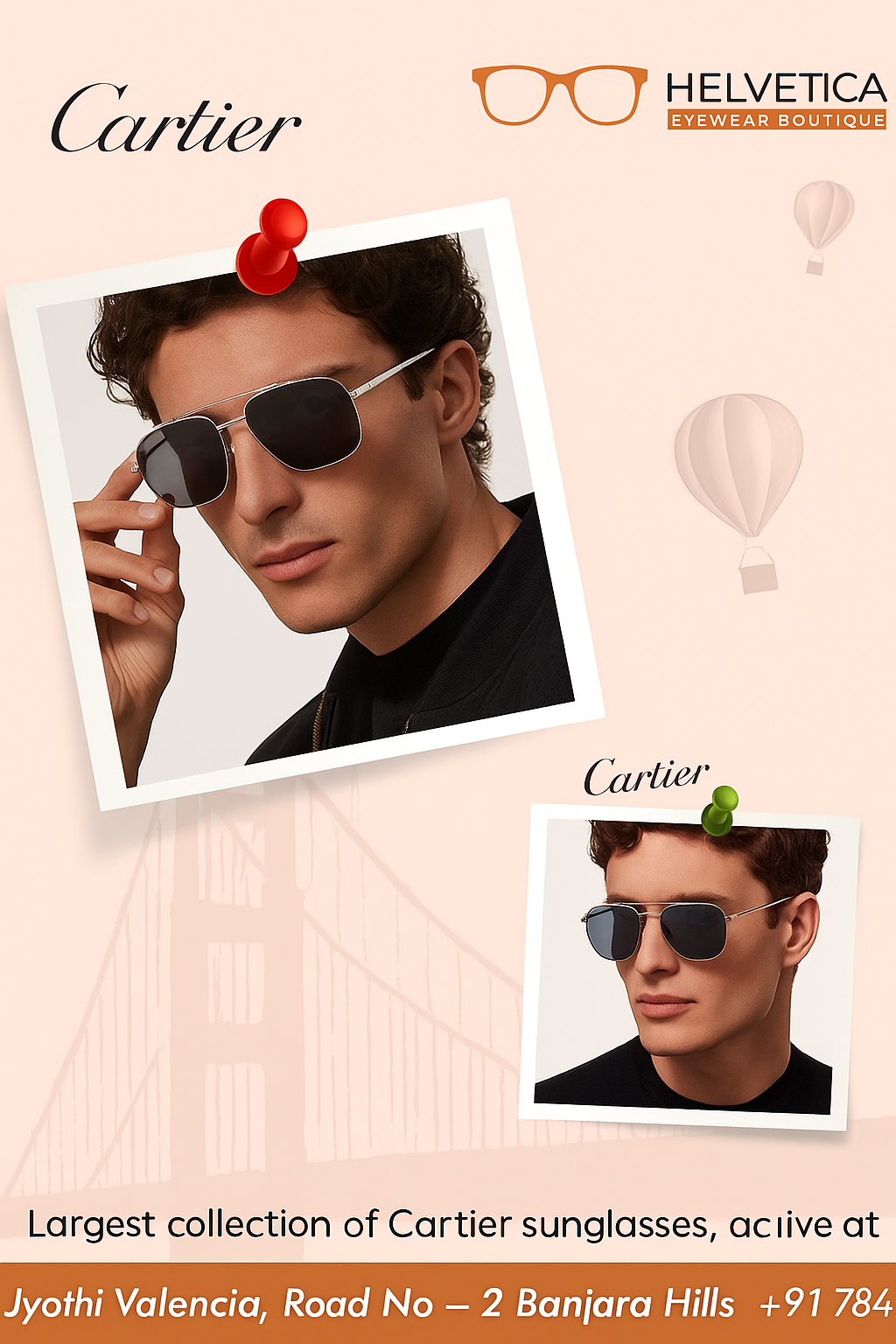 Black cartier sunglasses