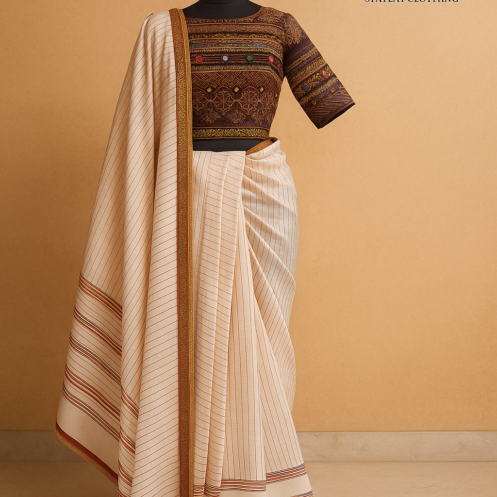 Handcrafted Saree and blouse