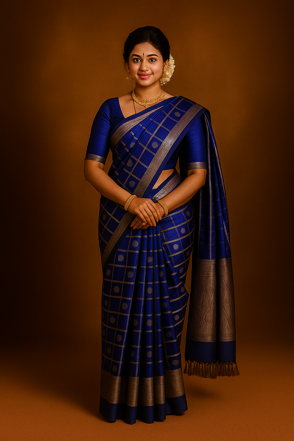 Checks Mangalagiri Pattu Saree