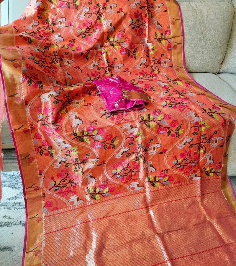Double Tissue Zari Kota Saree