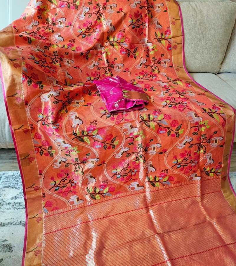 Double Tissue Zari Kota Saree image 2