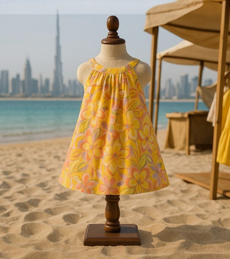 Flowy Halter-Neck Floral Dress