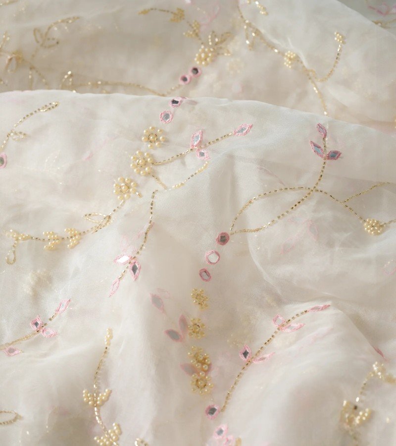 Pure Silk Organza with Handwork Embroidery