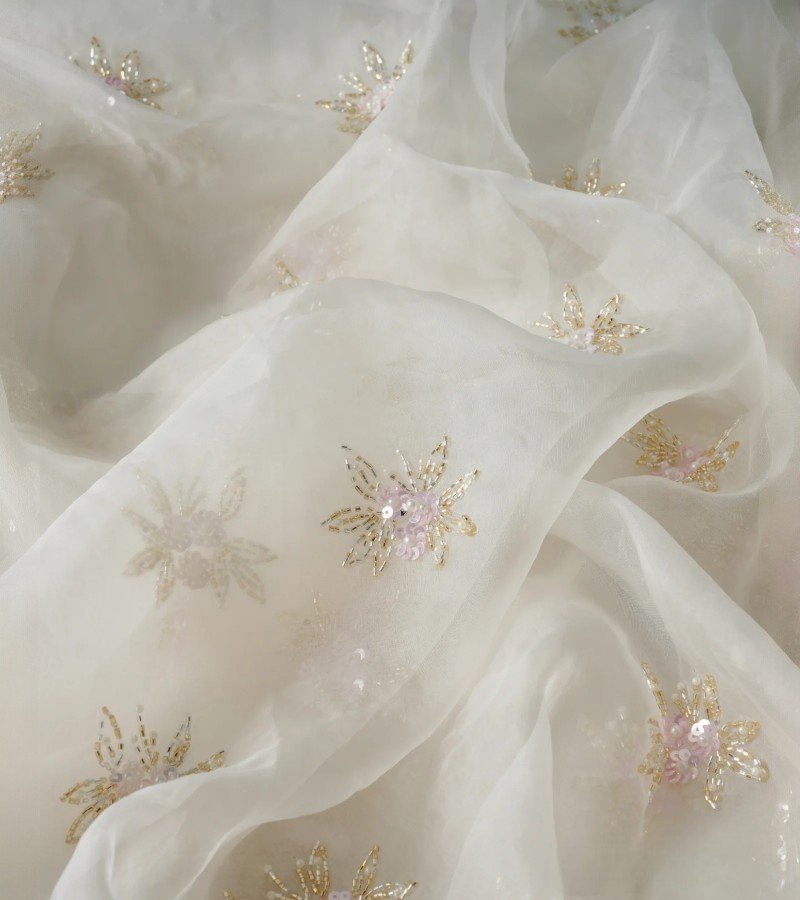 Pure Silk Organza with Handwork Embroidery image 4