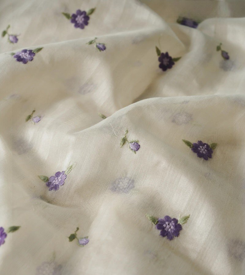 Chanderi Stripes Embroidery