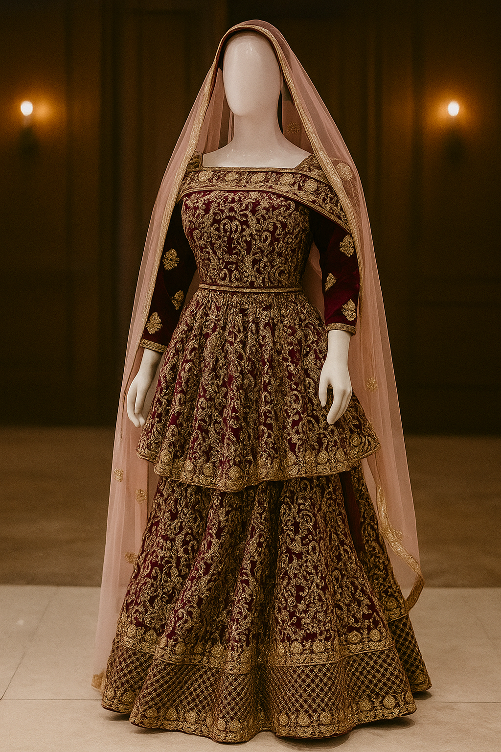 Velvet Papulm Ghara Set