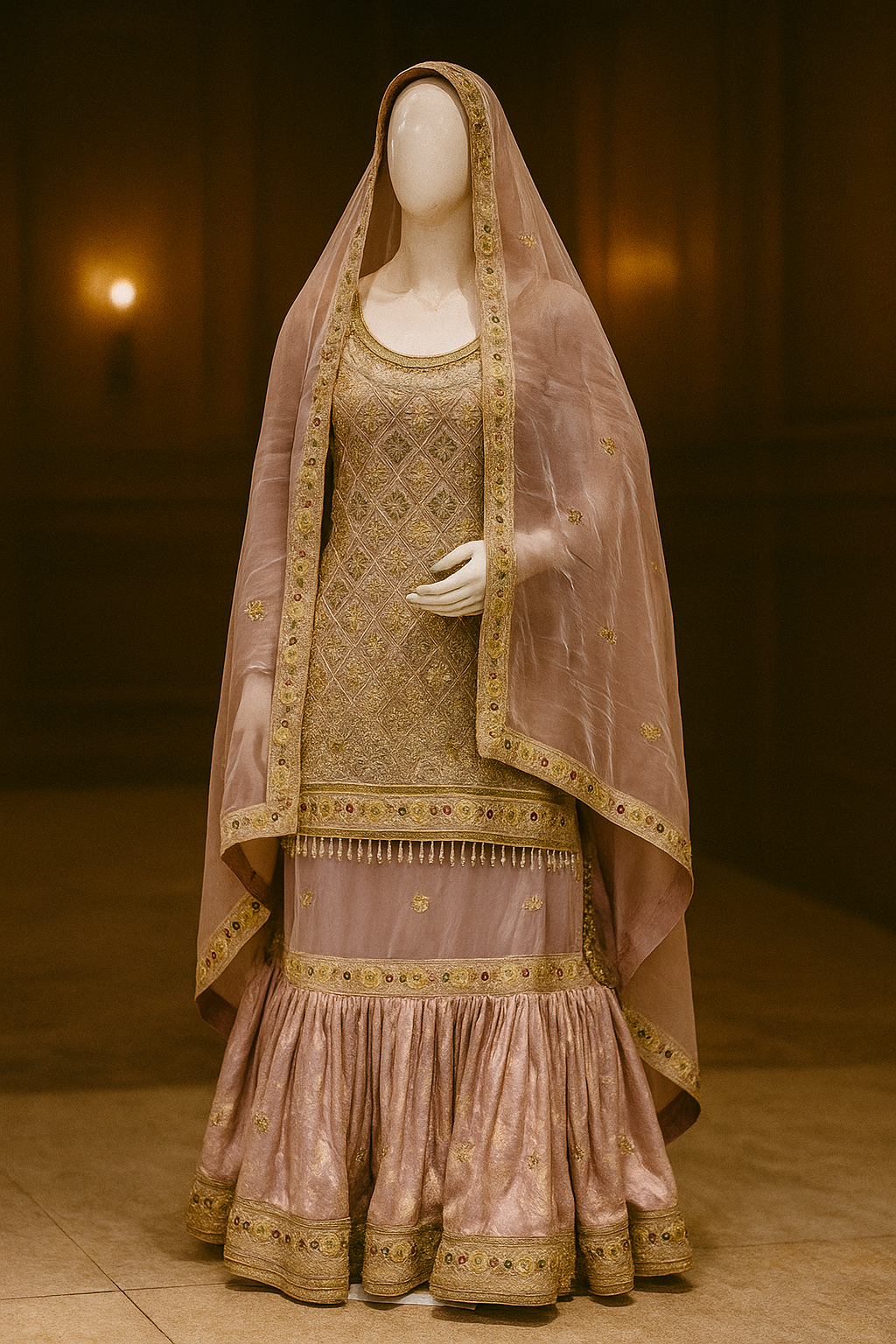 Pastel Shade Ghrara Set