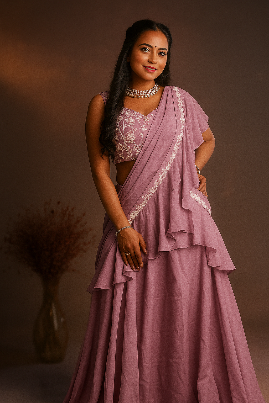 Purple Saree