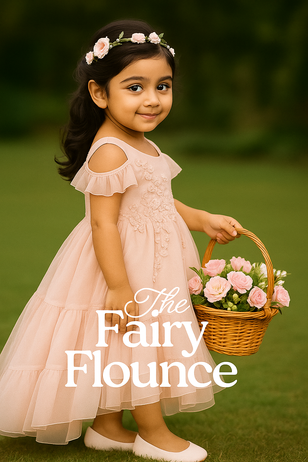 The Fairy Flounce – Blush Pink Floral Dress