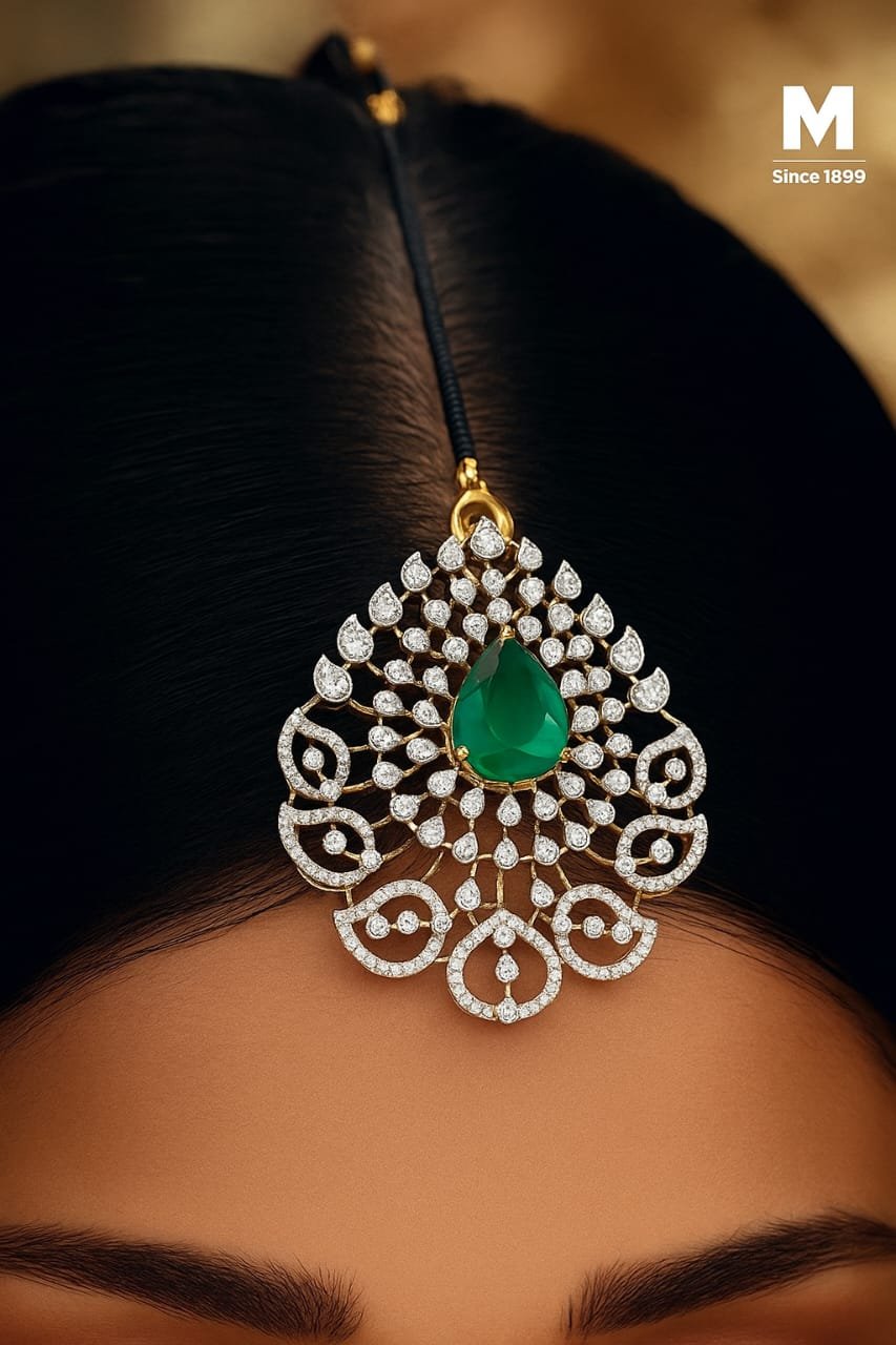 Emerald Radiance Diamond Maang Tikka