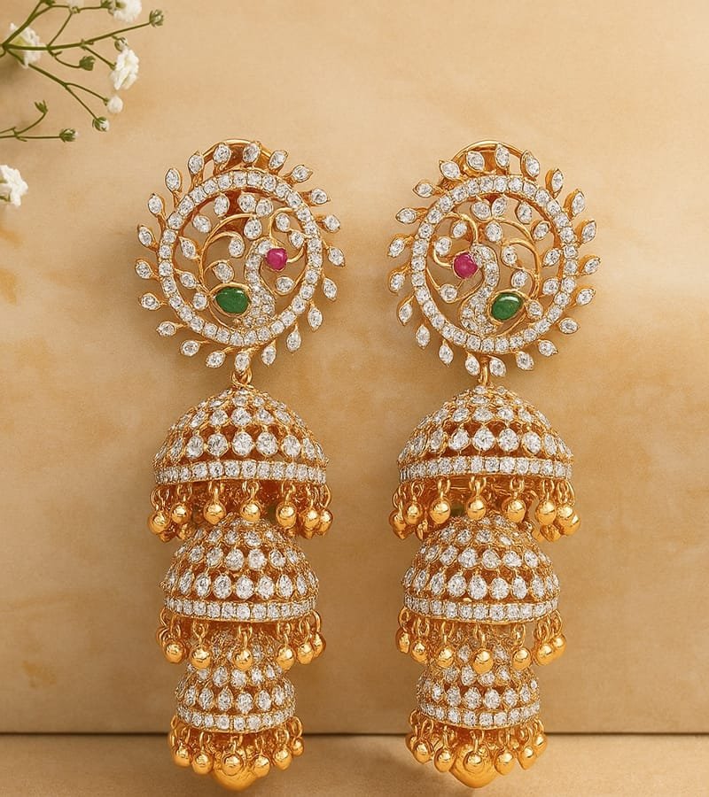 Royal Kundan Jhumka Earrings