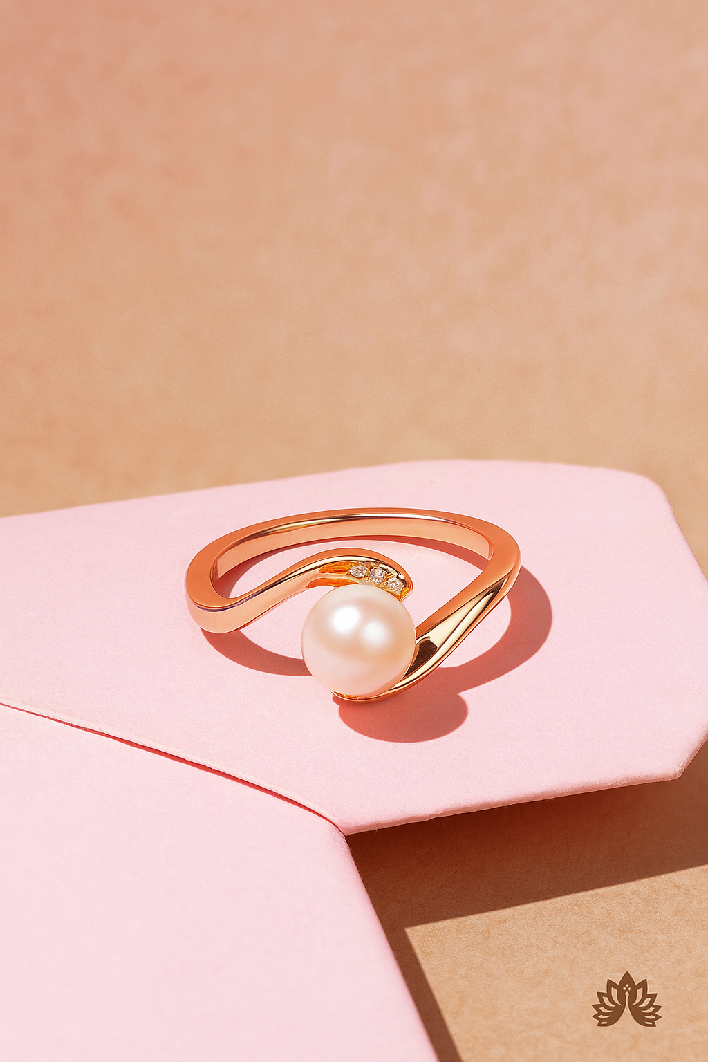 Rose Gold Pearl Elegance Ring