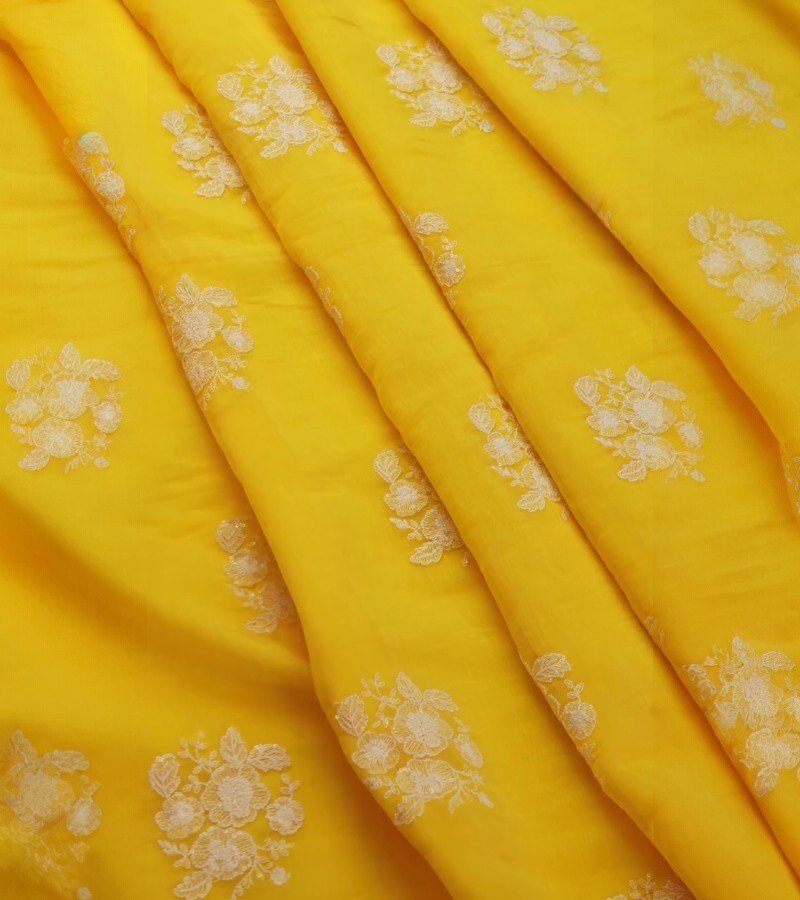 Vibrant Yellow Fabric image 3