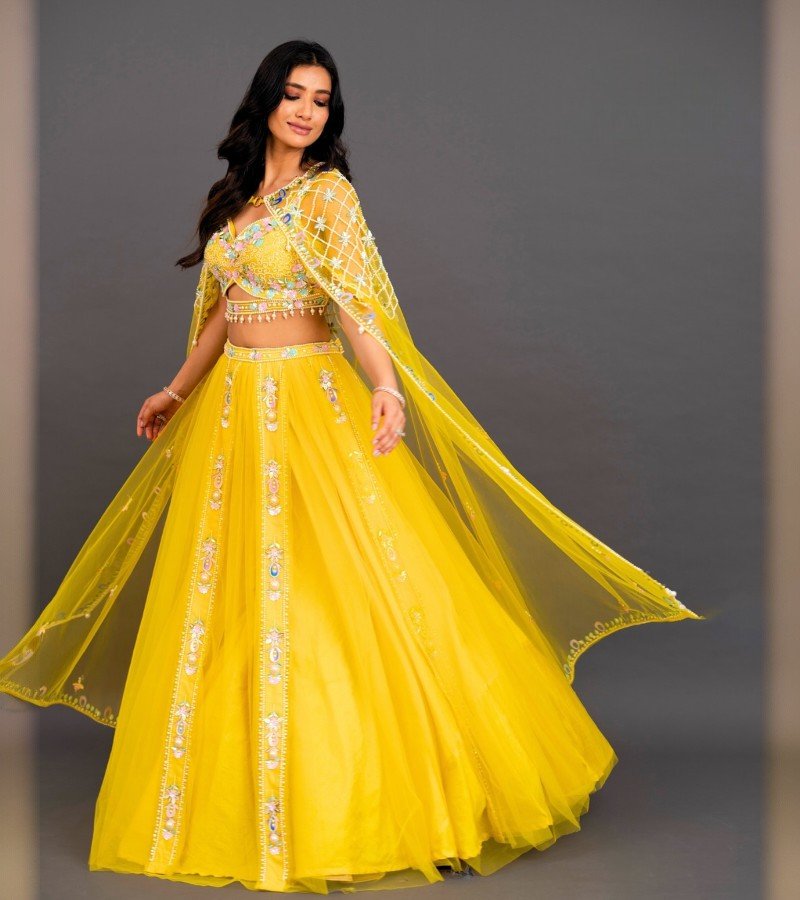 Radiant Yellow Embroidered Lehenga