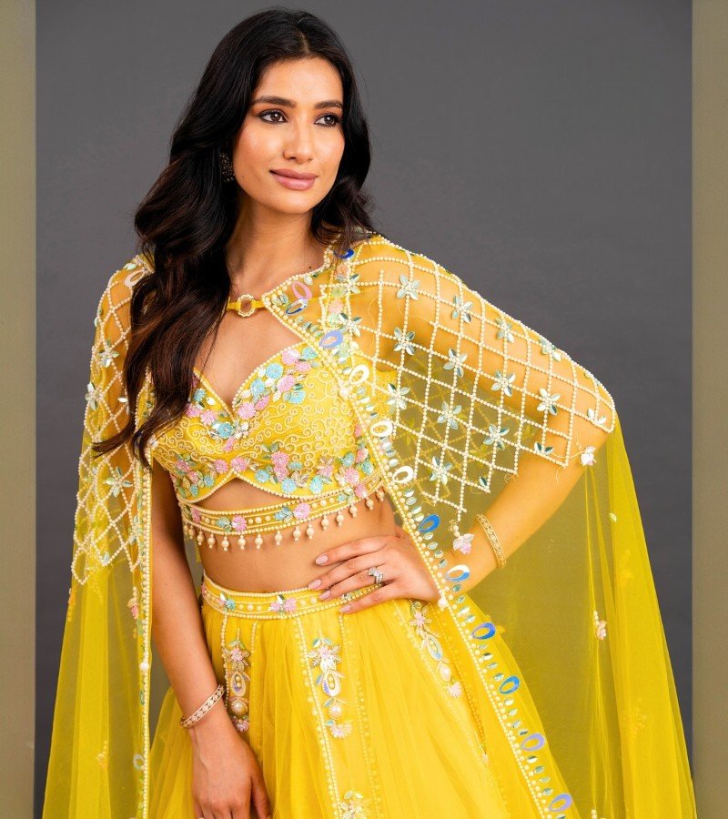 Radiant Yellow Embroidered Lehenga