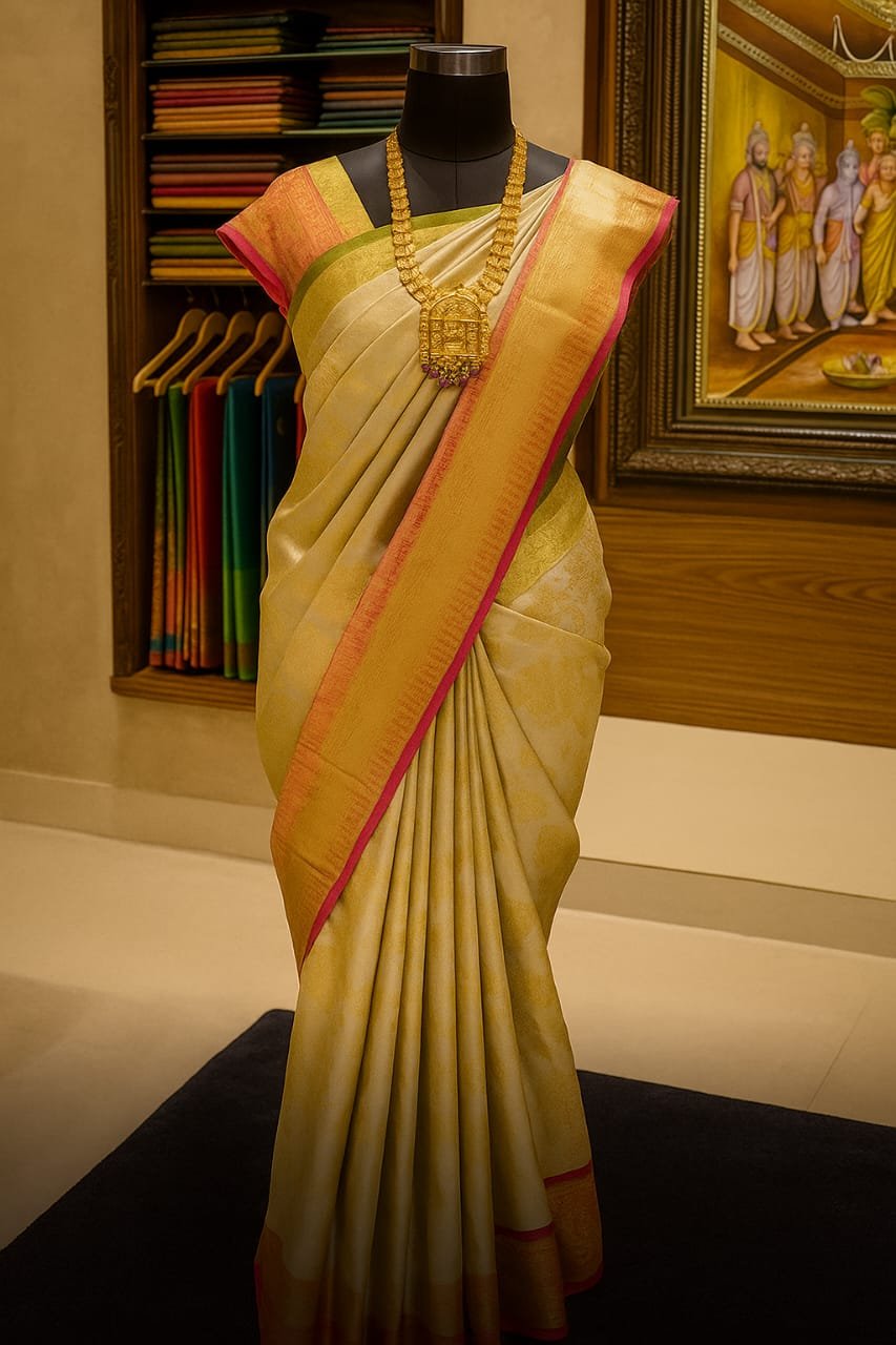 &quot;Regal Gold Kanchipuram Saree Trio Collection&quot;
