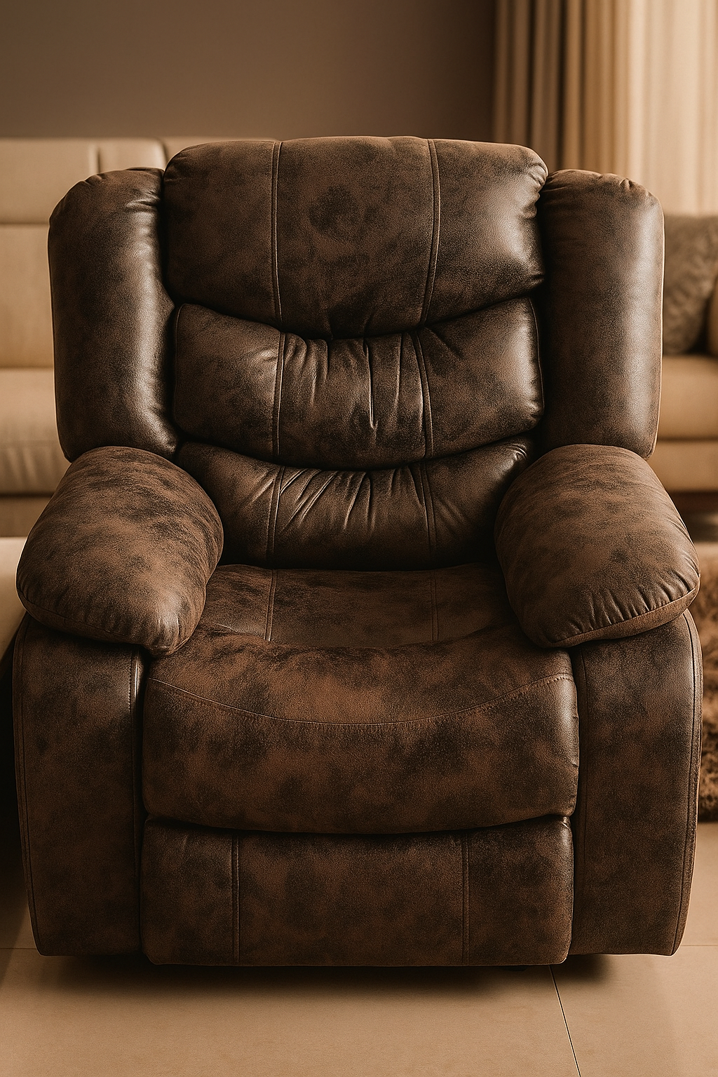 Premium Brown Recliner Armchair