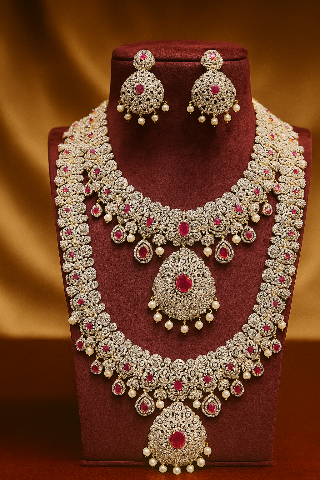 Regal Radiance Bridal Diamond Necklace Sets