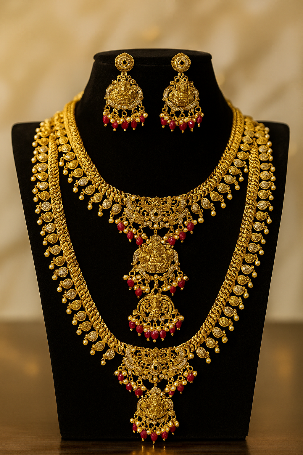 Temple Heritage Gold Necklace Set