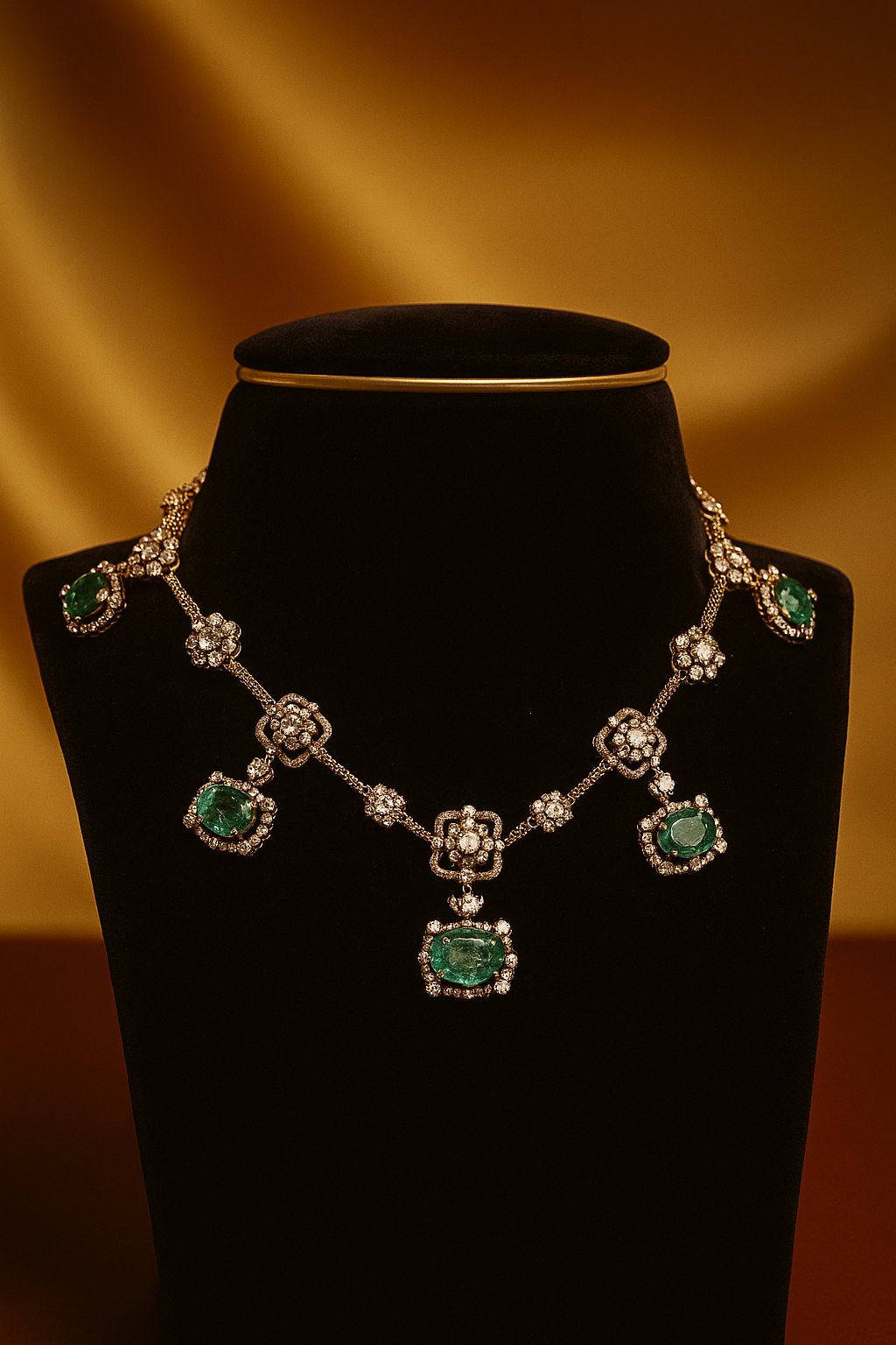 Emerald Radiance Diamond Necklace