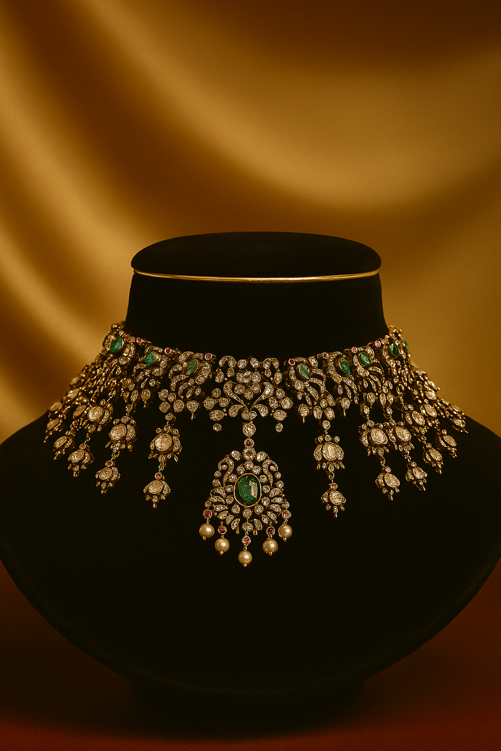 Royal Peacock Kundan Choker Necklace