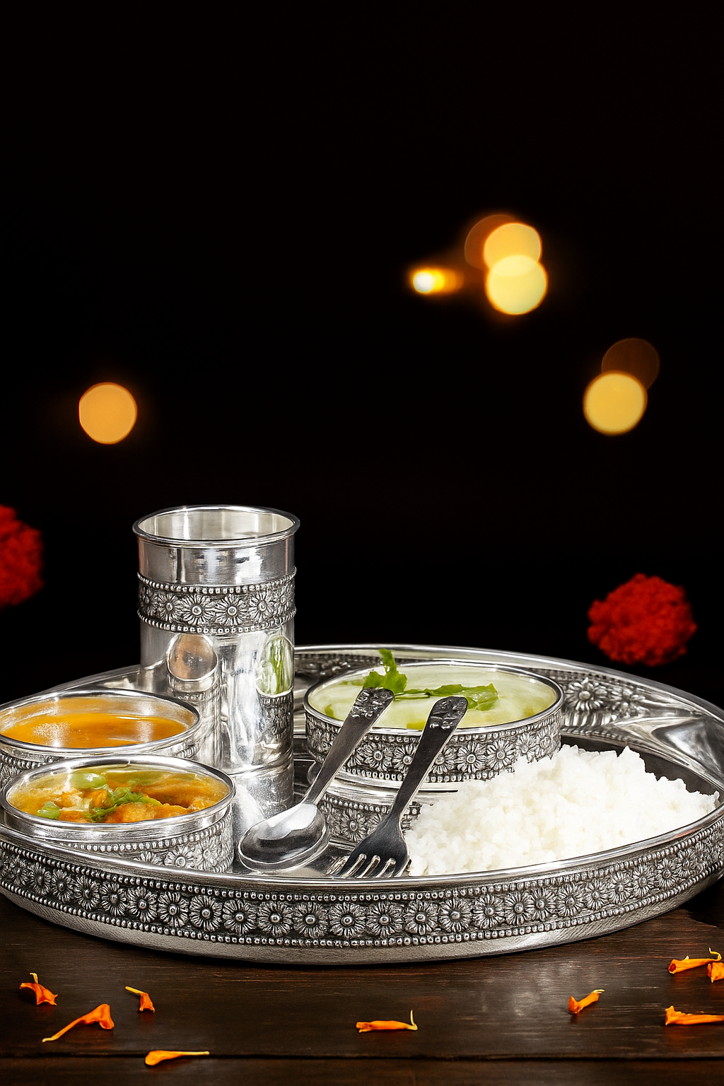 Grand Heritage Silver Thali Set