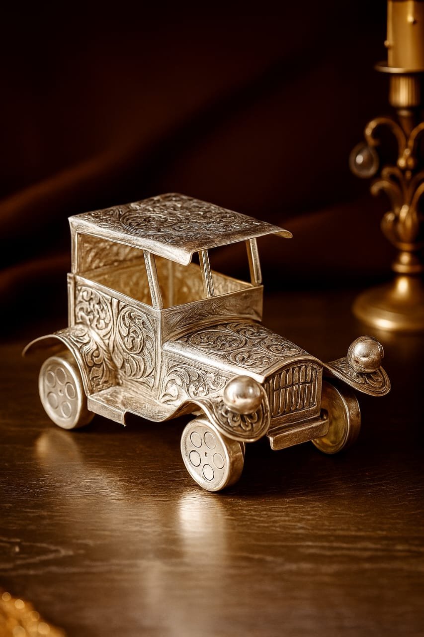 Vintage Silver Car Showpiece