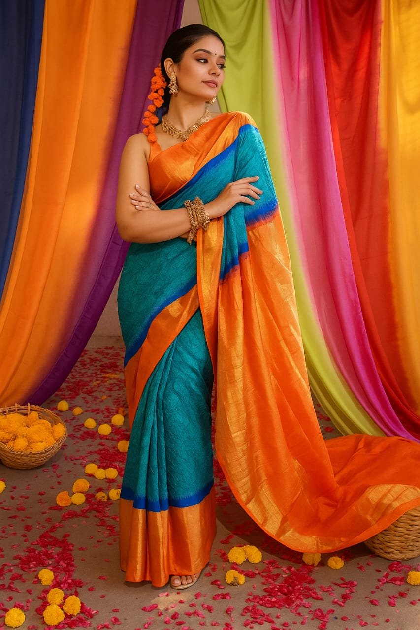 Vibrance Glow Silk Saree image 2