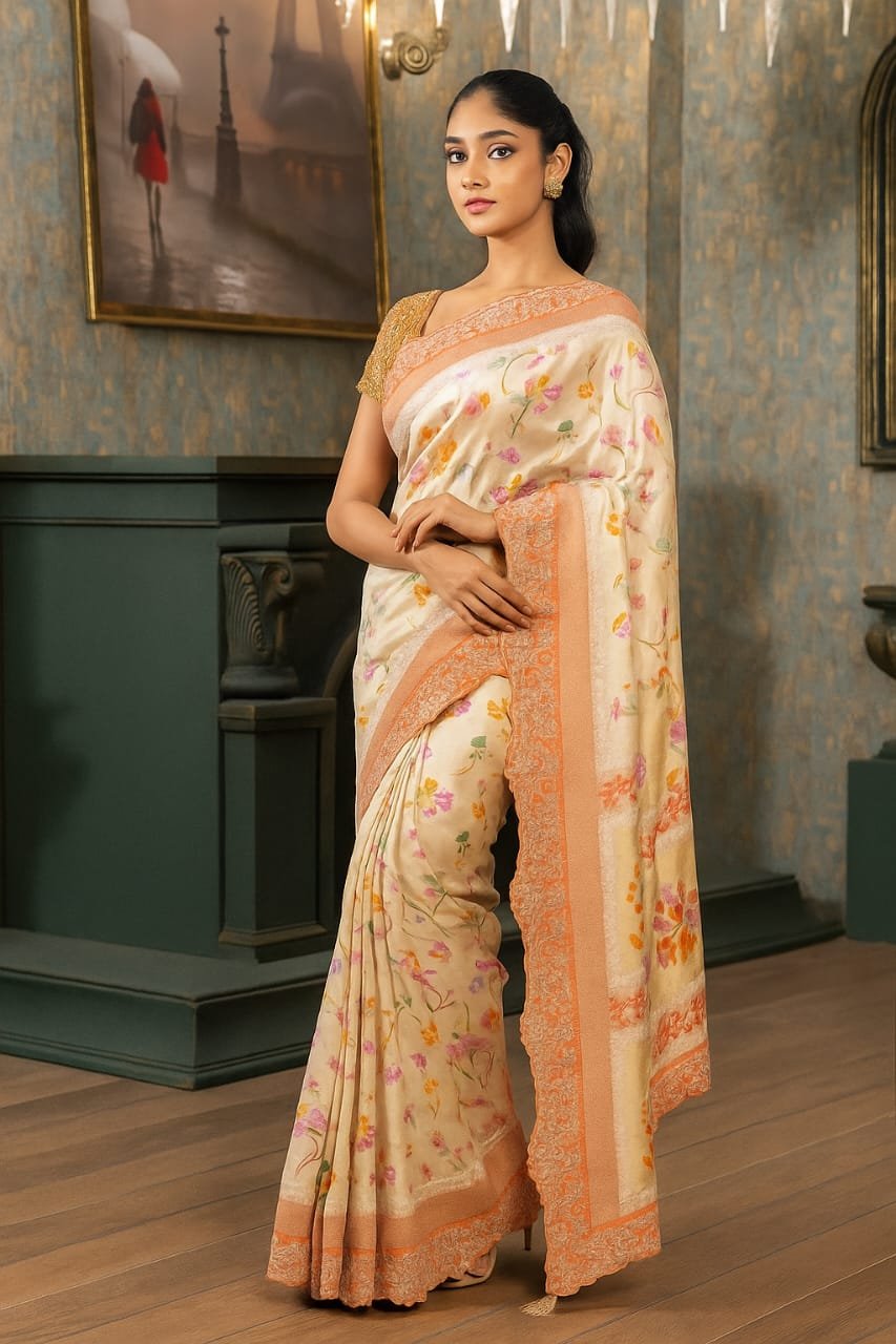 Blush Elegance Organza Saree image 3