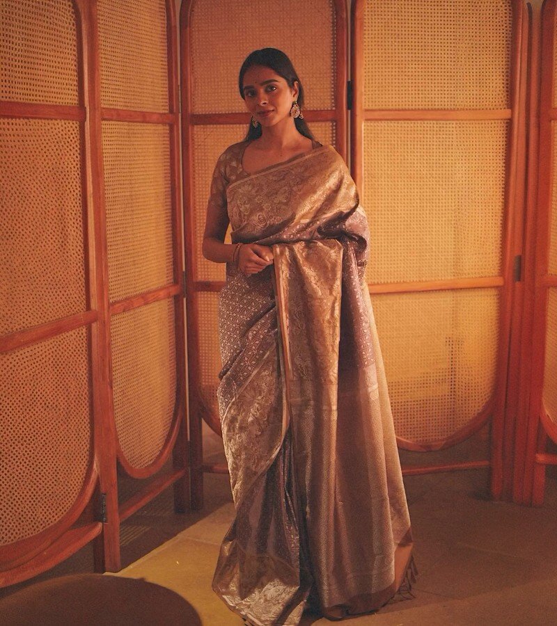 Handwoven Radhakrishna Saree image 3