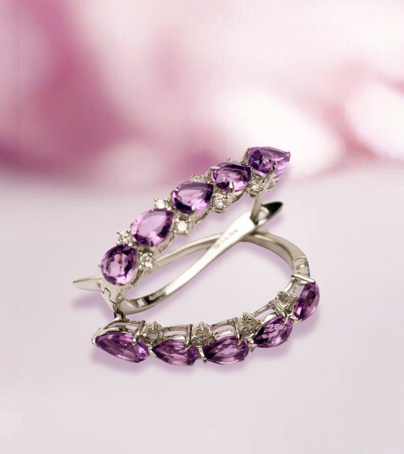 18k White Gold Hoops